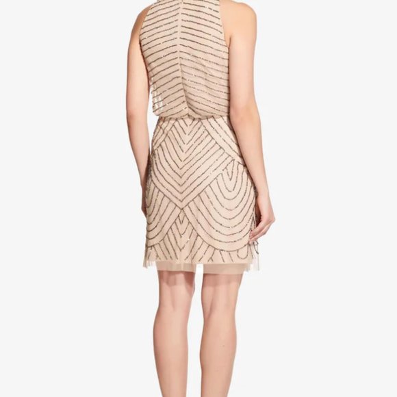 Adrianna Pappell ART DECO COCKTAIL DRESS WITH HALTER NECK - Picture 2 of 4